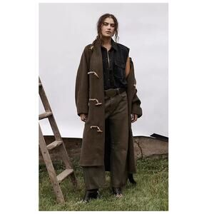 Free People Alma Long Duffle Coat Size Medium